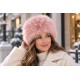 Toque Fourrure Femme Rose – Bonnet Russe en Fausse Fourrure