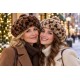 Béret Fourrure Léopard Femme Beige – Bonnet en Fausse Fourrure