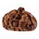 Béret Fourrure Léopard Marron Femme – Bonnet en Fausse Fourrure