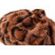Béret Fourrure Léopard Marron Femme – Bonnet en Fausse Fourrure