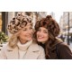 Béret Fourrure Léopard Marron Femme – Bonnet en Fausse Fourrure
