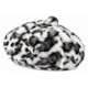 Béret Fourrure Léopard Blanc Noir – Bonnet Panthère Femme