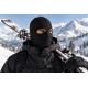 Fine Cagoule Noire 2 Trous en Coton – Passe-Montagne Moto Ski
