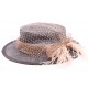 Chapeau Cérémonie Fusain Marron et Café ANCIENNES COLLECTIONS divers