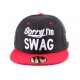 Casquette Snapback JBB Couture Sorry I'm SWAG noir et rouge ANCIENNES COLLECTIONS divers