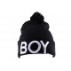 Bonnet Nyls Création Noir BOY avec pompon ANCIENNES COLLECTIONS divers