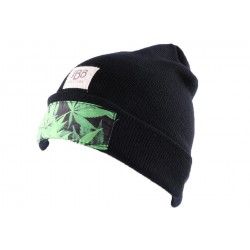 Bonnet JBB Couture Noir avec revers et impression BONNETS JBB COUTURE