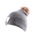 Bonnet NY gris avec pompon ANCIENNES COLLECTIONS divers