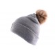 Bonnet NY gris avec pompon ANCIENNES COLLECTIONS divers