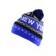 Bonnet NY bleu avec pompon ANCIENNES COLLECTIONS divers