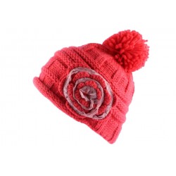 Bonnet Pompon Lya Rose Dentelle Rose ANCIENNES COLLECTIONS divers