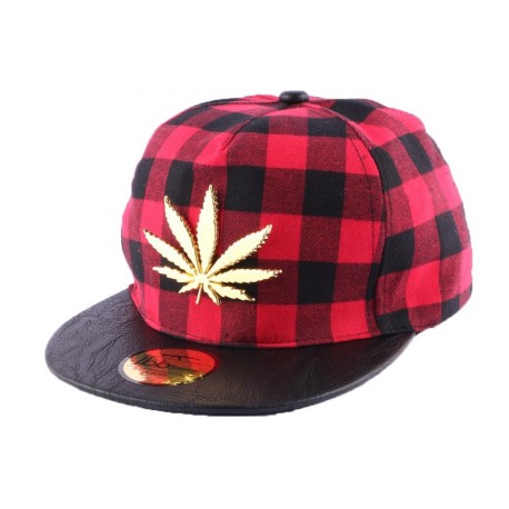 Snapback JBB Couture Carreaux Rouge et Noir ANCIENNES COLLECTIONS divers