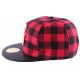 Snapback JBB Couture Carreaux Rouge et Noir ANCIENNES COLLECTIONS divers