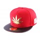 Snapback JBB Couture Rouge avec feuilles ANCIENNES COLLECTIONS divers