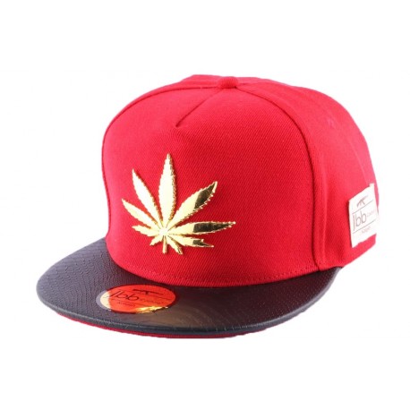 Snapback JBB Couture Rouge avec feuilles ANCIENNES COLLECTIONS divers