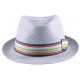 Chapeau Mitch en paille Toyo Gris bleu ANCIENNES COLLECTIONS divers