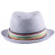 Chapeau Mitch en paille Toyo Gris bleu ANCIENNES COLLECTIONS divers