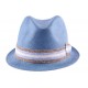 Chapeau Billy en paille Toyo Bleu ANCIENNES COLLECTIONS divers