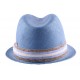 Chapeau Billy en paille Toyo Bleu ANCIENNES COLLECTIONS divers