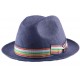 Chapeau Butch en paille Toyo Bleu ANCIENNES COLLECTIONS divers