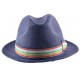 Chapeau Butch en paille Toyo Bleu ANCIENNES COLLECTIONS divers