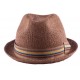 Chapeau Drake en paille Toyo Marron ANCIENNES COLLECTIONS divers