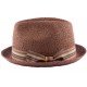 Chapeau Drake en paille Toyo Marron ANCIENNES COLLECTIONS divers