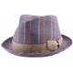 Chapeau Brad en tissu carreaux Bleu ANCIENNES COLLECTIONS divers