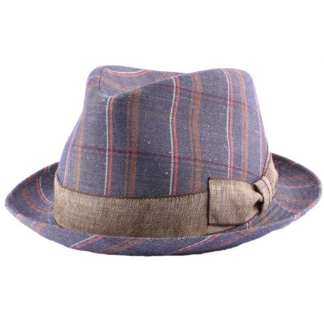 Chapeau Brad en tissu carreaux Bleu ANCIENNES COLLECTIONS divers