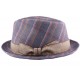 Chapeau Brad en tissu carreaux Bleu ANCIENNES COLLECTIONS divers