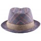 Chapeau Brad en tissu carreaux Bleu ANCIENNES COLLECTIONS divers