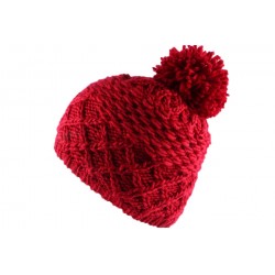 Bonnet à pompon Flocon Rouge BONNETS Léon montane