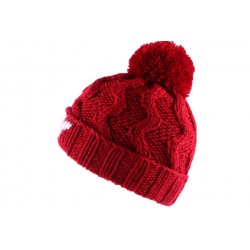 Bonnet à Pompon Winter NY Rouge BONNETS Léon montane