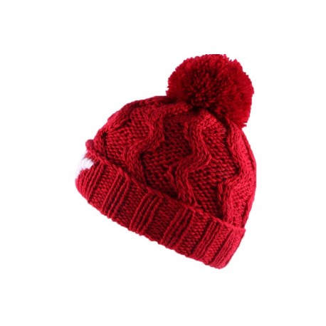 Bonnet à Pompon Winter NY Rouge BONNETS Léon montane