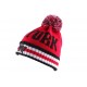 Bonnet Ny Rouge, Noir et blanc avec pompon ANCIENNES COLLECTIONS divers