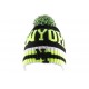 Bonnet NY Noire et Jaune avec pompon ANCIENNES COLLECTIONS divers