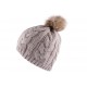 Bonnet Nyls Création Beige avec pompon ANCIENNES COLLECTIONS divers