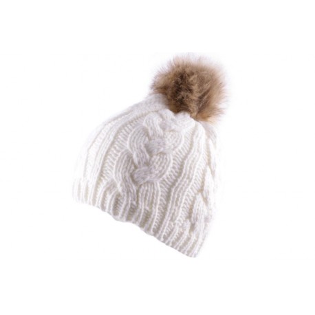 Bonnet Nyls Création Blanc avec pompon ANCIENNES COLLECTIONS divers