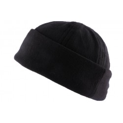 Bonnet Docker Noir en tissu polaire BONNETS Nyls Création