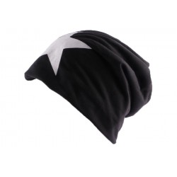 Bonnet Biker oversize Noir avec étoile BONNETS divers