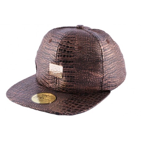Snapback JBB Couture Marron/or Croco ANCIENNES COLLECTIONS divers