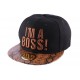 Snapback JBB Couture i'm a Boss noir et marron ANCIENNES COLLECTIONS divers