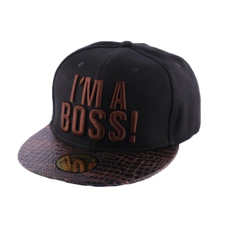 Snapback JBB Couture I'm a Boss noire/marron ANCIENNES COLLECTIONS divers