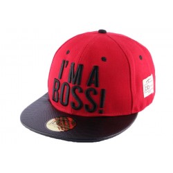 Snapback JBB Couture I'm a Boss Rouge et noire ANCIENNES COLLECTIONS divers