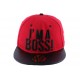 Snapback JBB Couture I'm a Boss Rouge et noire ANCIENNES COLLECTIONS divers