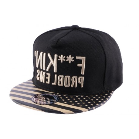 Snapback F** problem noire visière US ANCIENNES COLLECTIONS divers