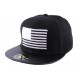 Snapback Noire avec drapeau US Blanc CASQUETTES Hip Hop Honour