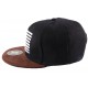 Snapback Noire avec drapeau US visière marron CASQUETTES Hip Hop Honour