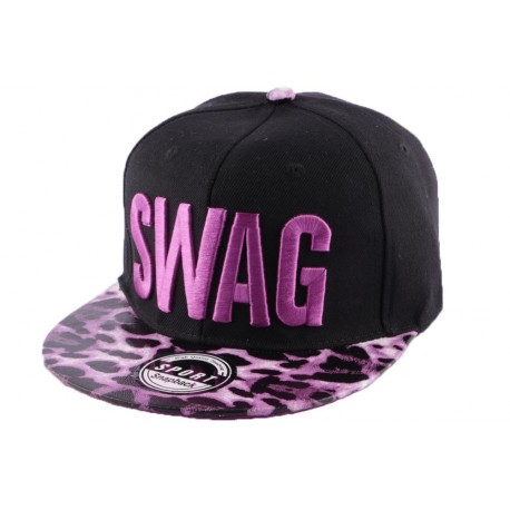 Snapback Swag Noire visière Léopard ANCIENNES COLLECTIONS divers