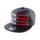 Snapback Noir simili cuir avec Drapeau US ANCIENNES COLLECTIONS divers